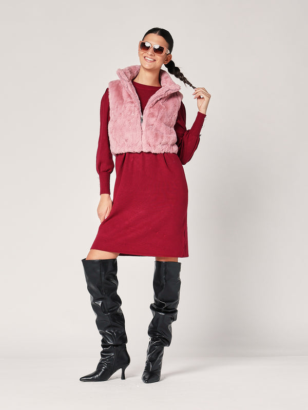 Gilet pelliccia corto