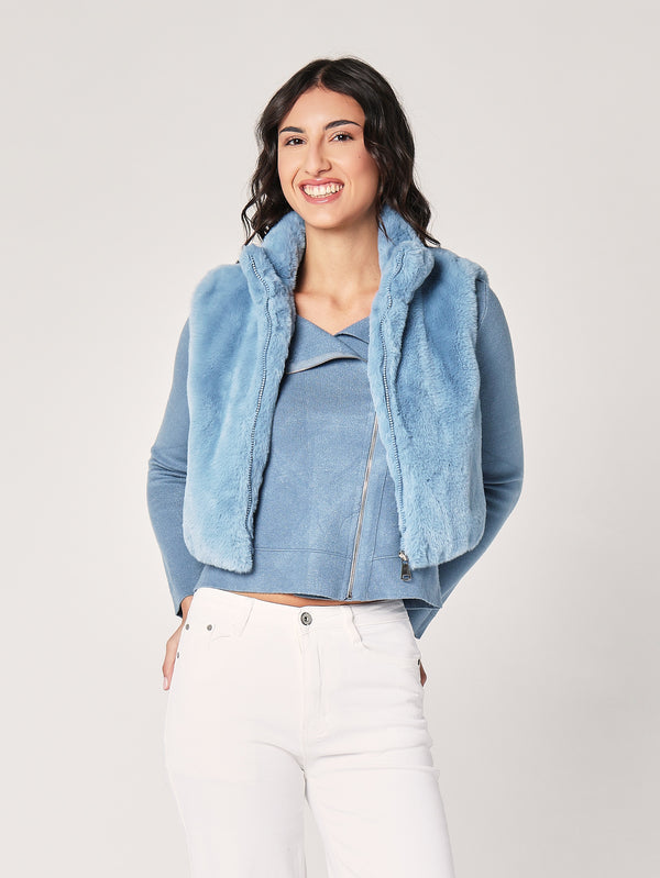 Gilet pelliccia corto