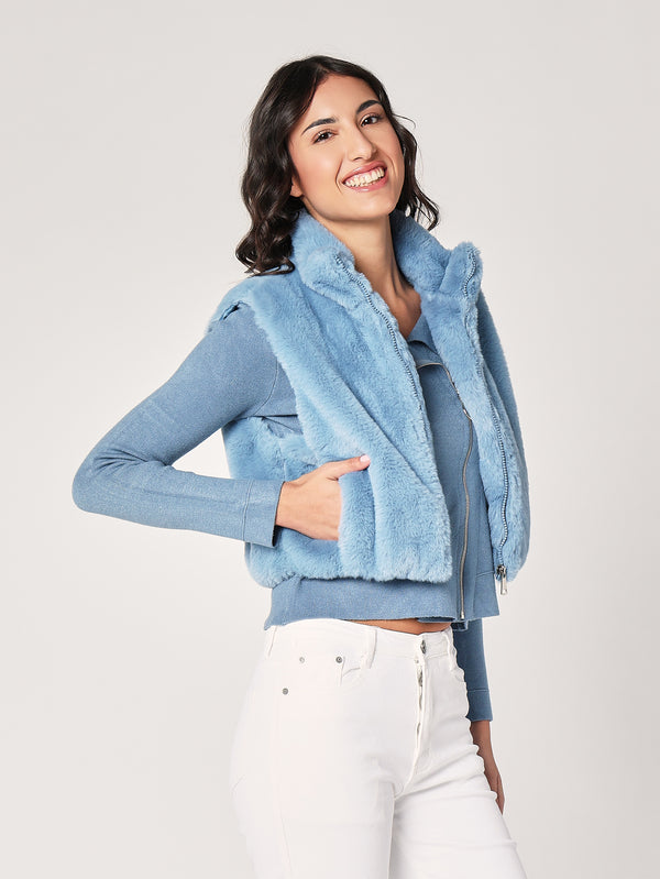 Gilet pelliccia corto