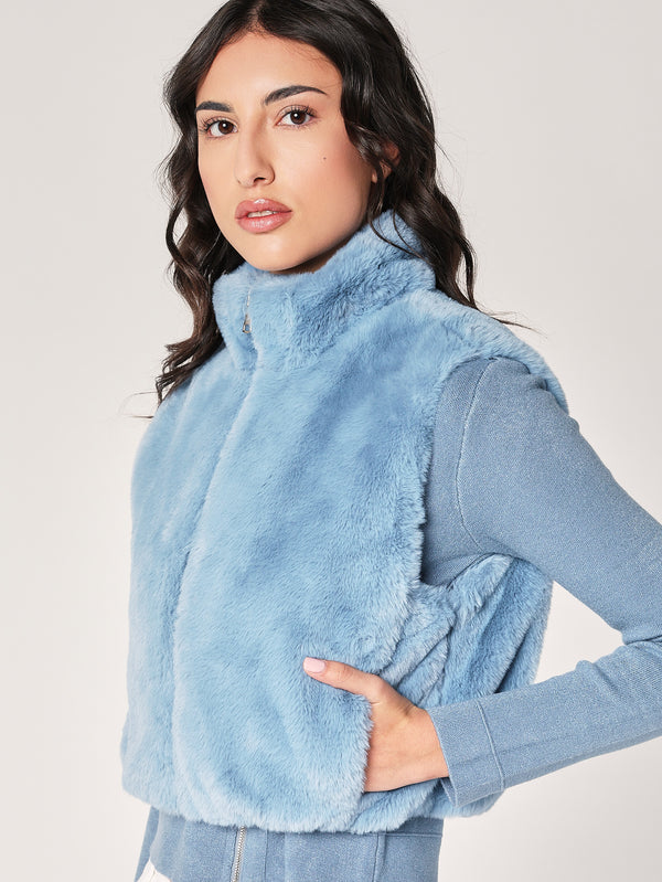 Gilet pelliccia corto