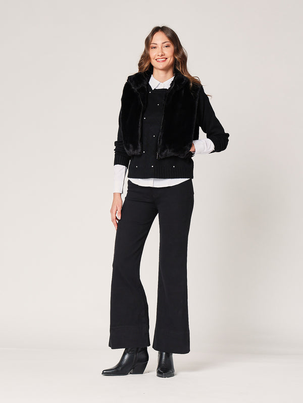 Gilet pelliccia corto