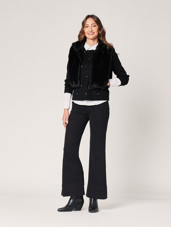 Gilet pelliccia corto