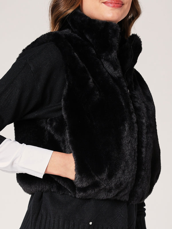 Gilet pelliccia corto