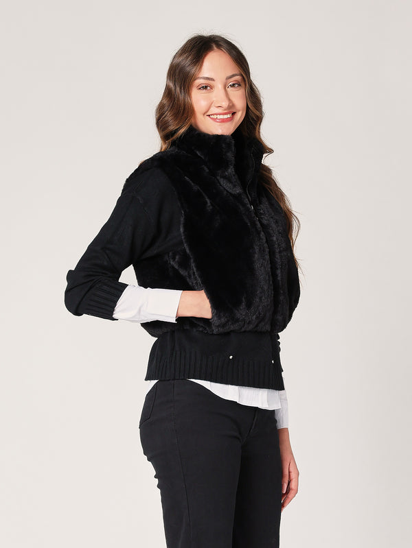 Gilet pelliccia corto