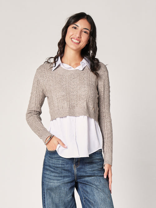 Maglia con camicia