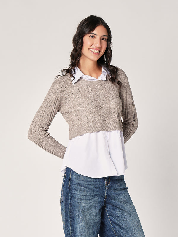 Maglia con camicia