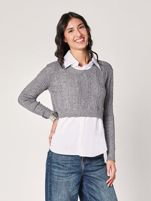 Maglia con camicia