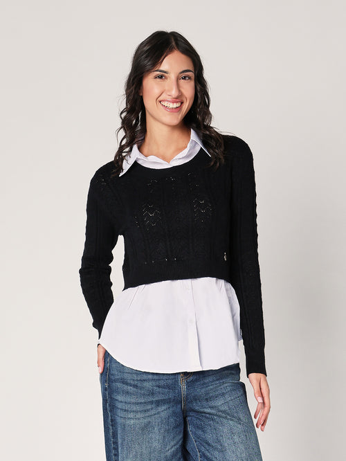 Maglia con camicia