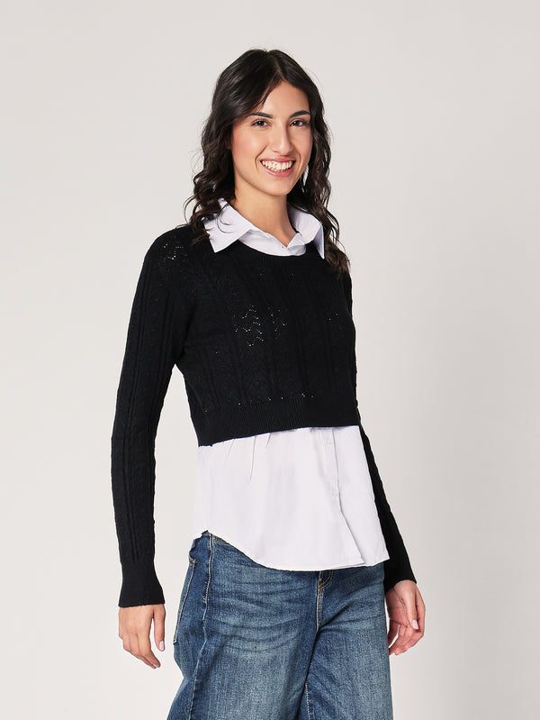 Maglia con camicia