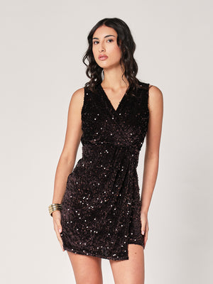 Abito velluto con paillettes
