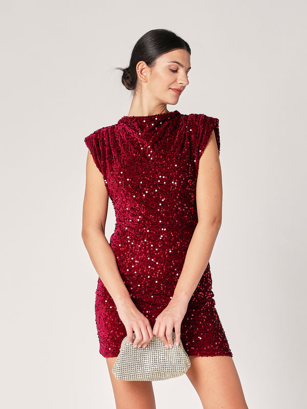 Abito velluto con paillettes