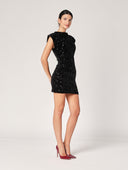 Abito velluto con paillettes