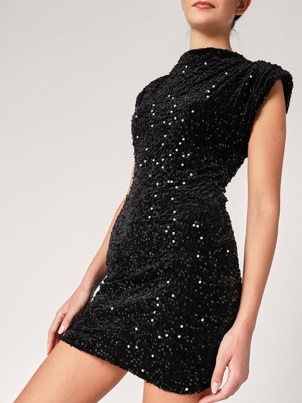 Abito velluto con paillettes