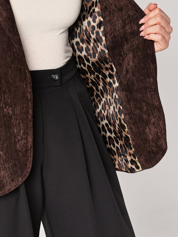 Giacca con fodera leopardata