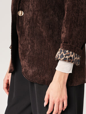 Giacca con fodera leopardata