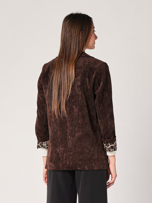 Giacca con fodera leopardata