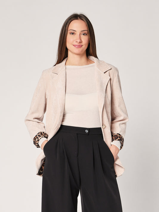 Giacca con fodera leopardata