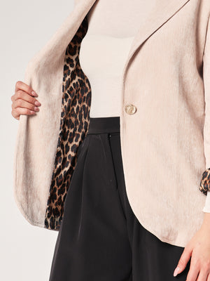 Giacca con fodera leopardata