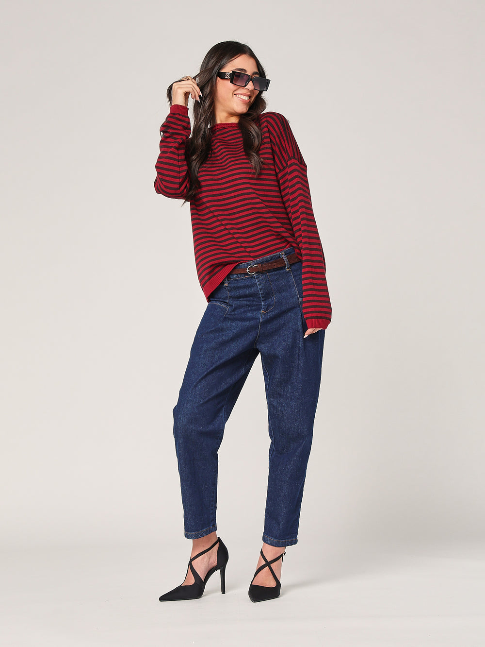 Pantalone jeans gamba larga