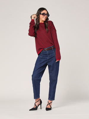 Pantalone jeans gamba larga