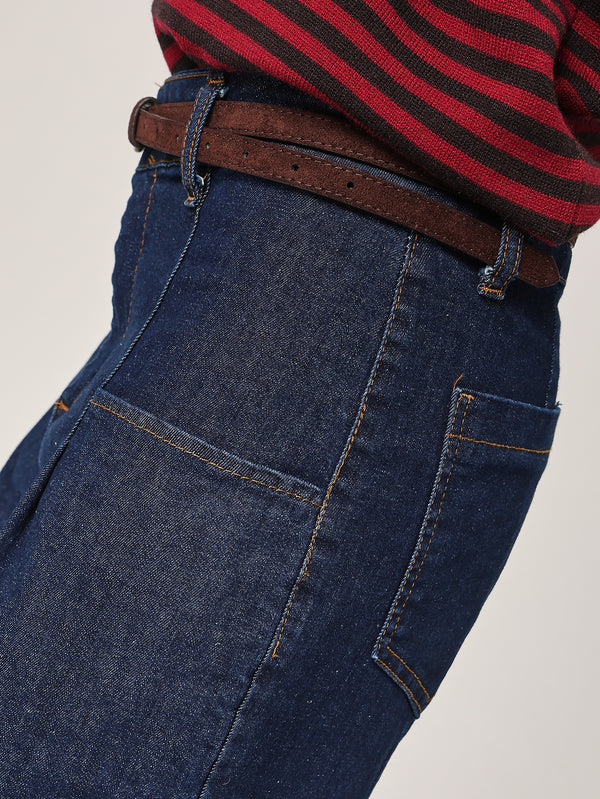 Pantalone jeans gamba larga