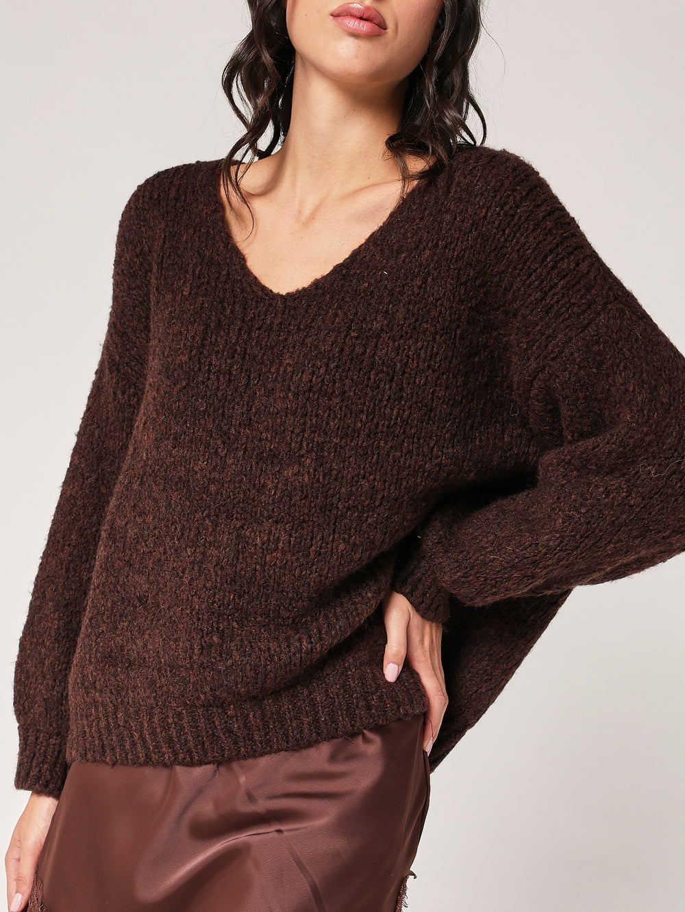 Maglione collo V