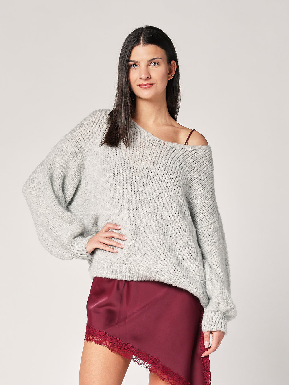 Maglione collo V