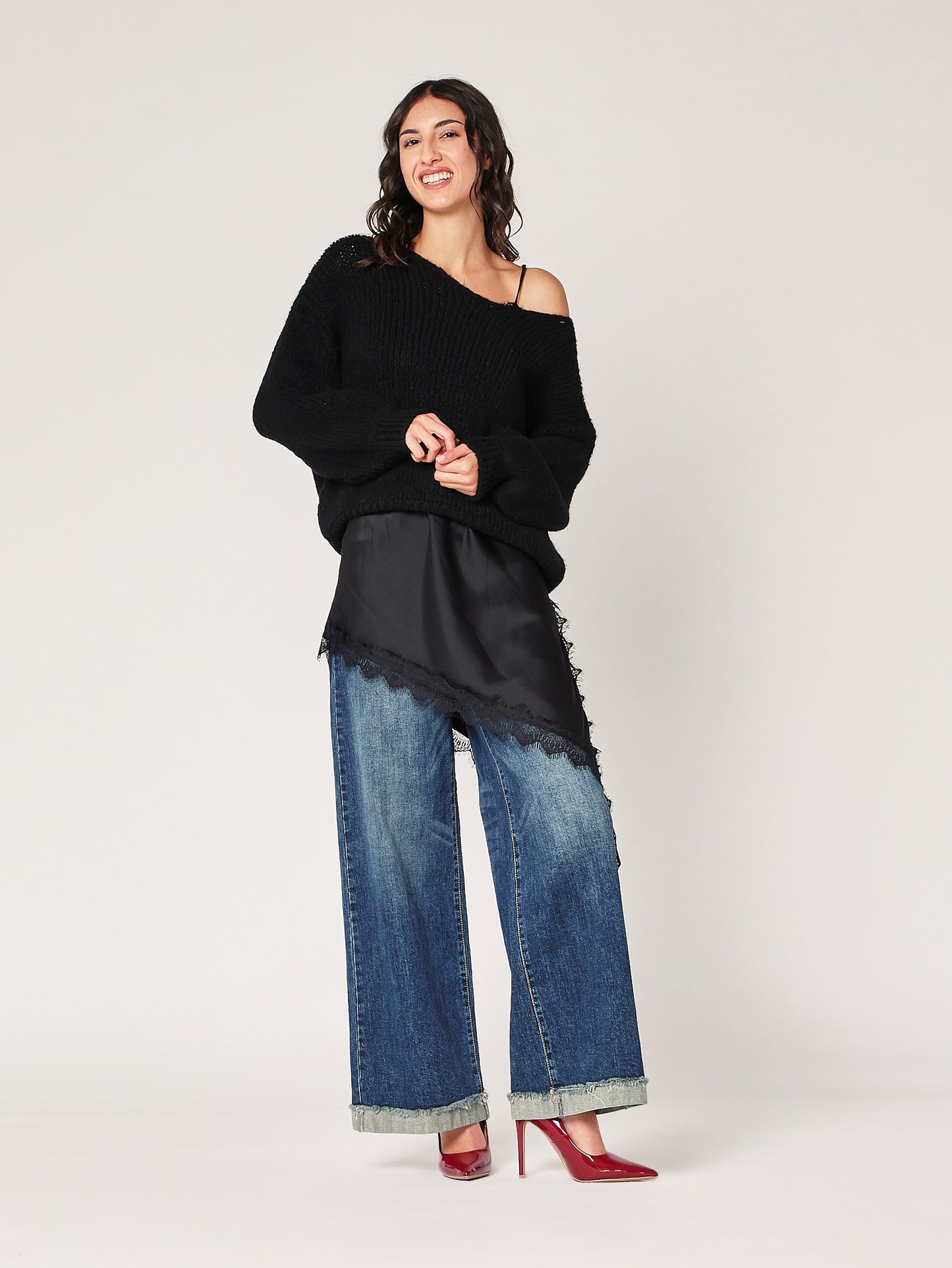 Pullover mit V-Ausschnitt