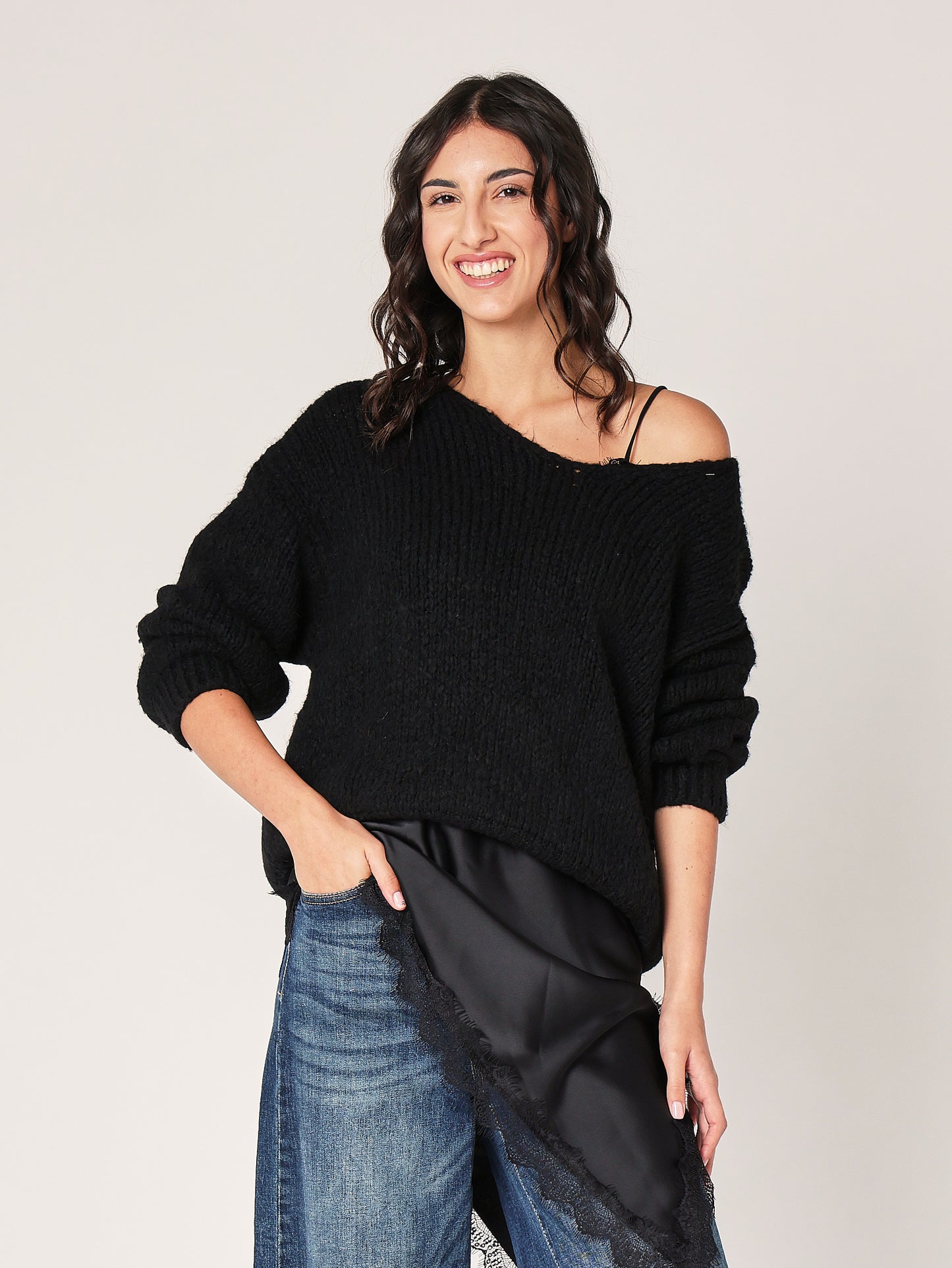 Pullover mit V-Ausschnitt