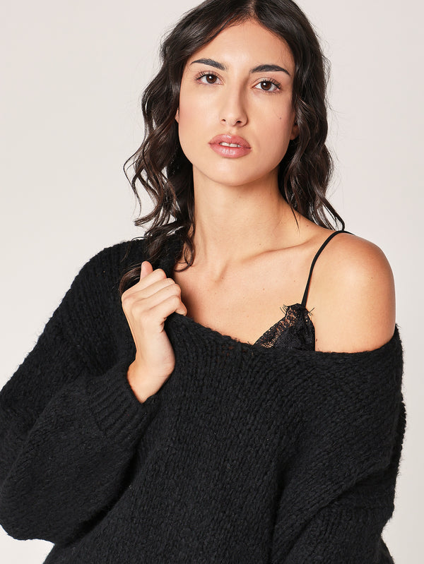 Maglione collo V
