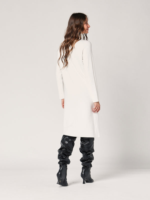 Maglia lunga con spacco davant