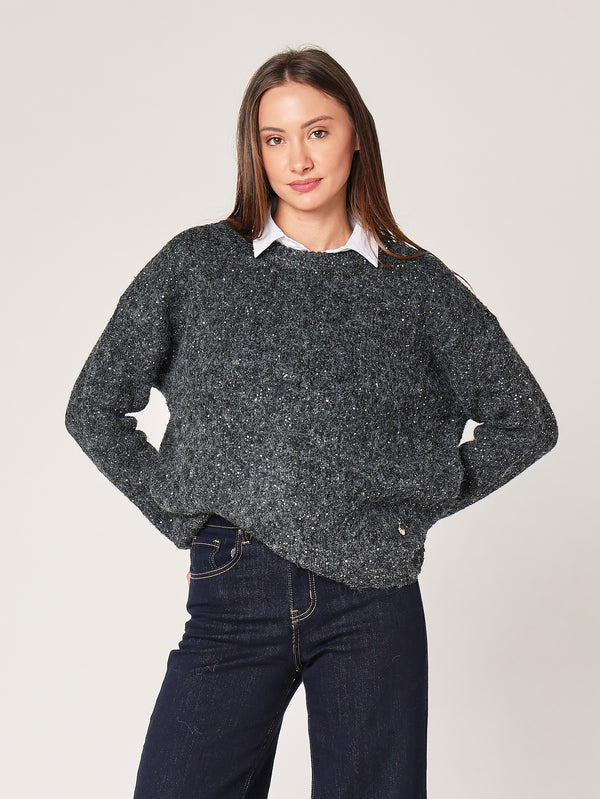 Maglia con paillettes
