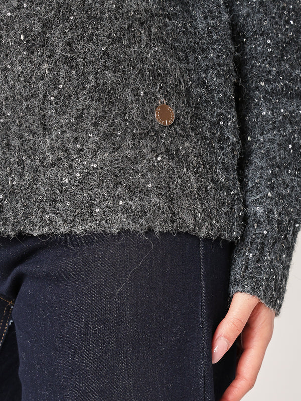 Maglia con paillettes