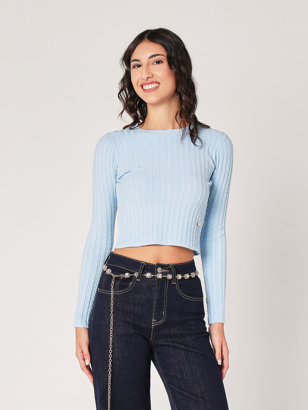 Maglia con trecce