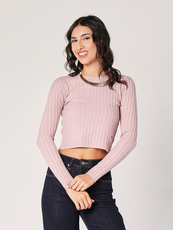Maglia con trecce