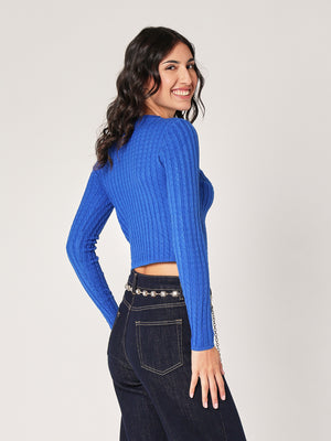 Maglia con trecce