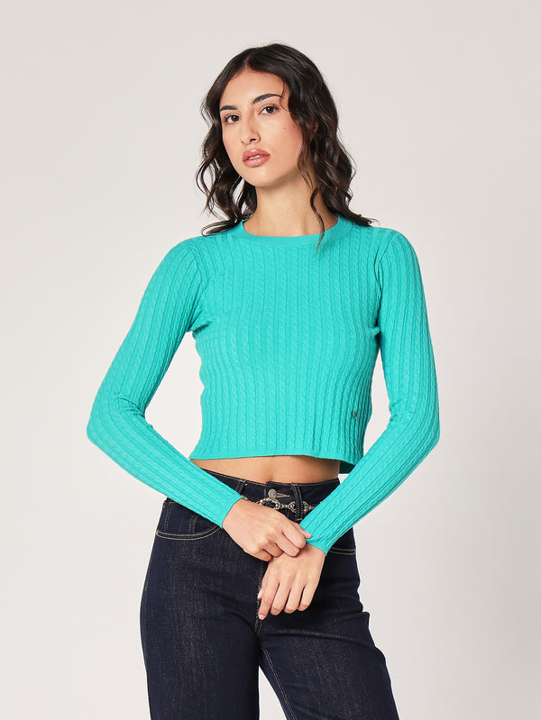 Maglia con trecce