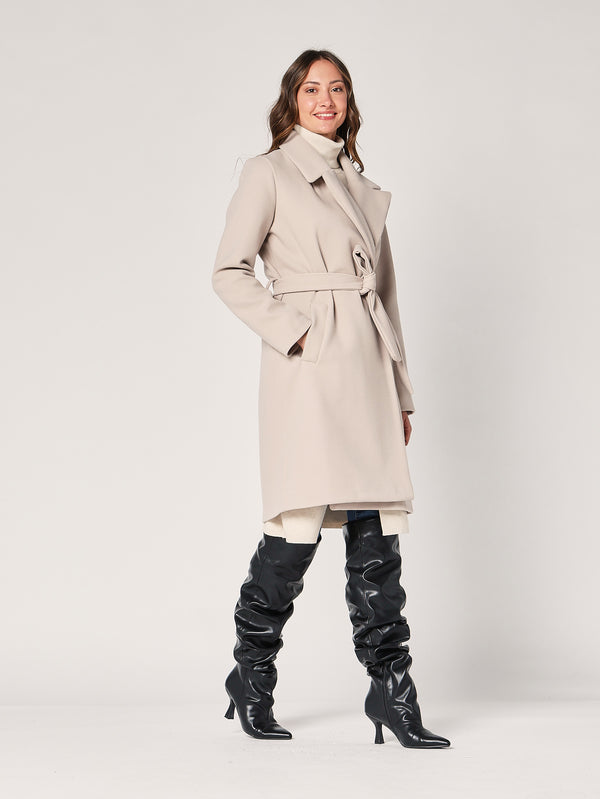 Cappotto con cintura