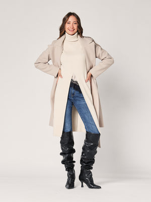 Cappotto con cintura