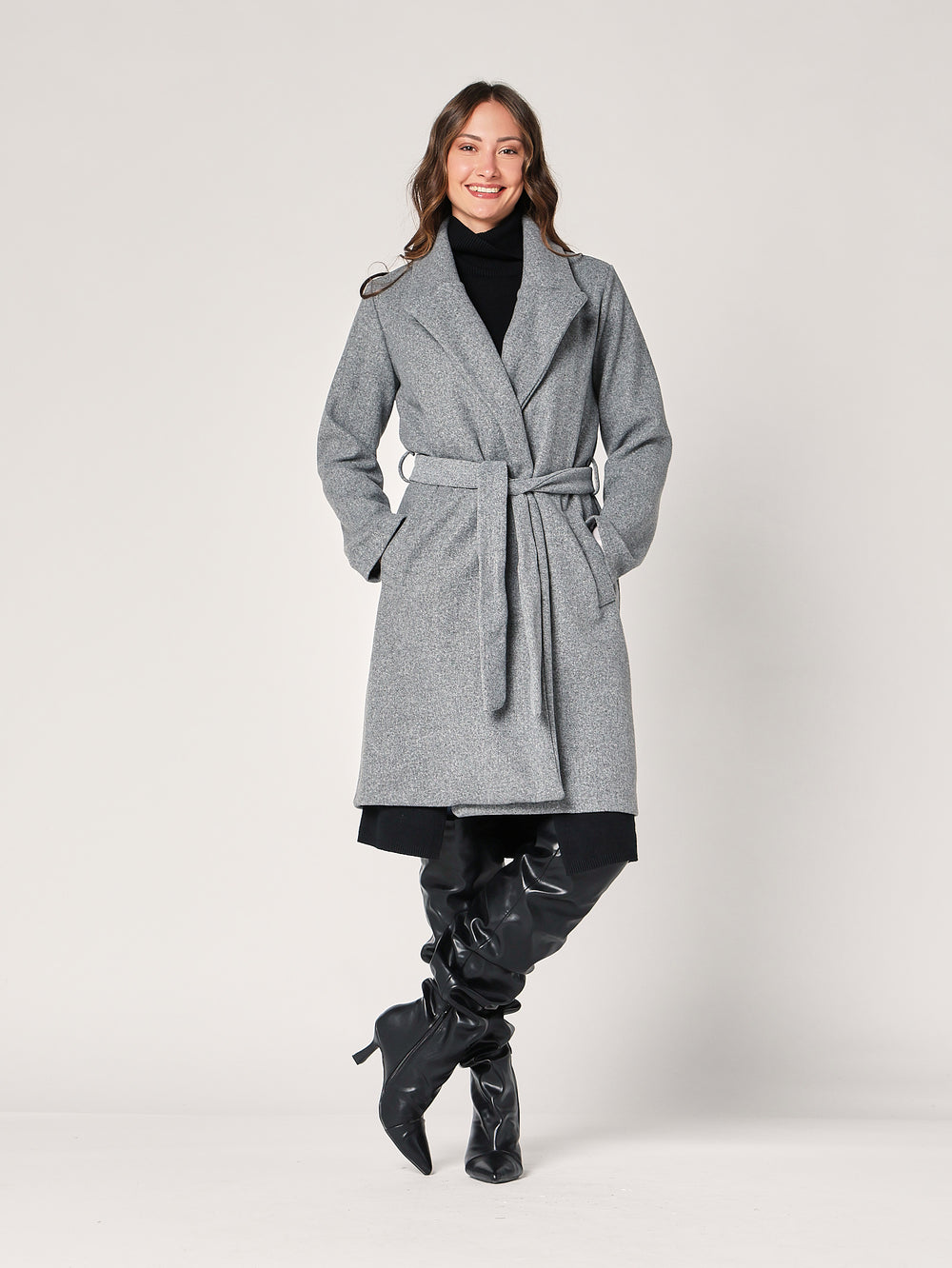 Cappotto con cintura