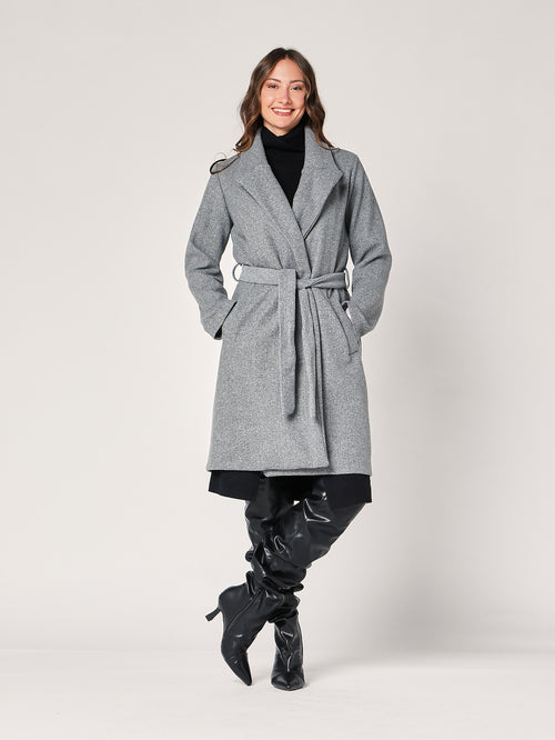 Cappotto con cintura