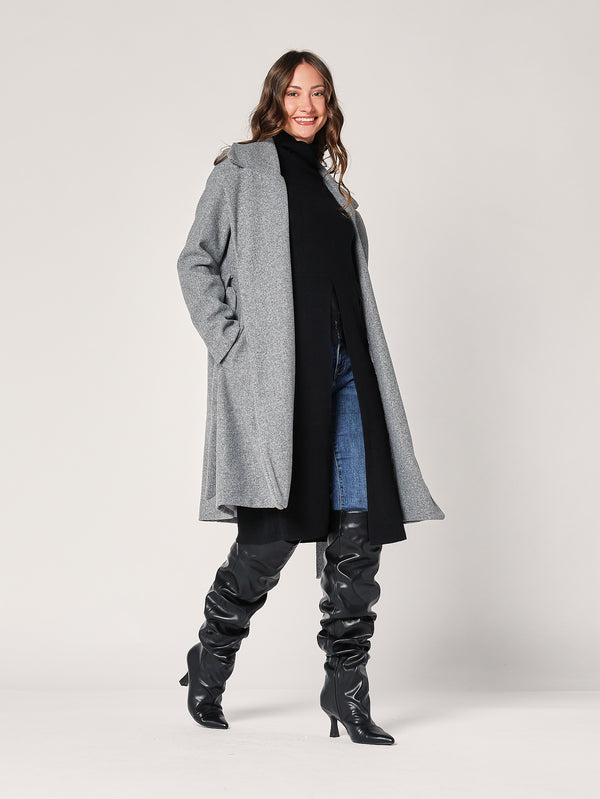 Cappotto con cintura