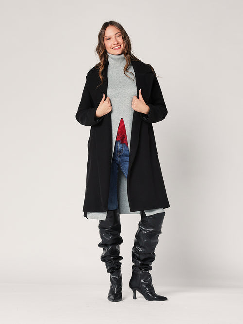 Cappotto con cintura