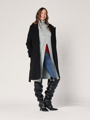 Cappotto con cintura