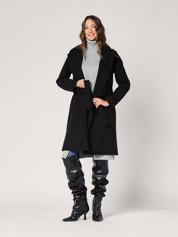 Cappotto con cintura