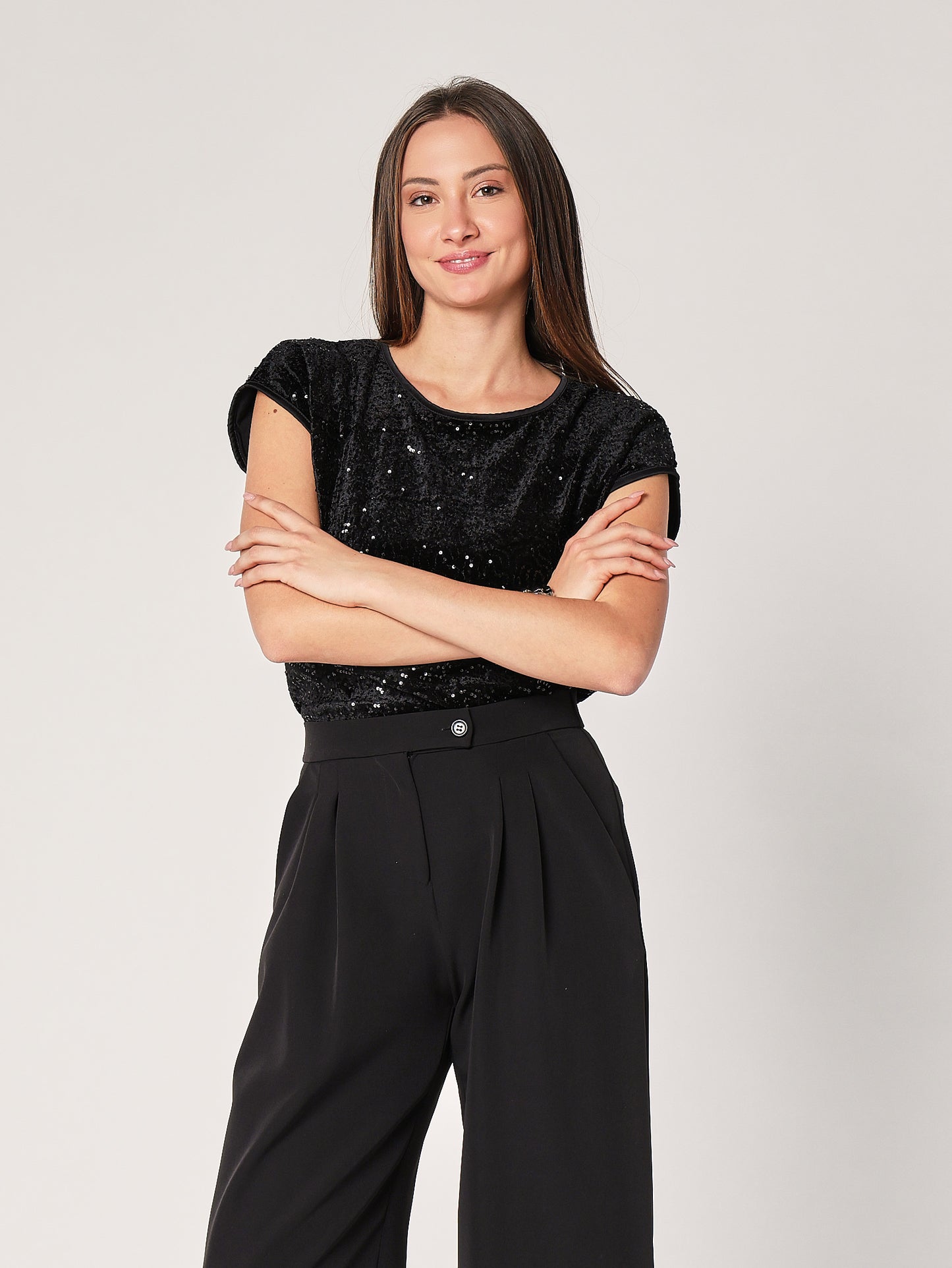 Maglia con paillettes