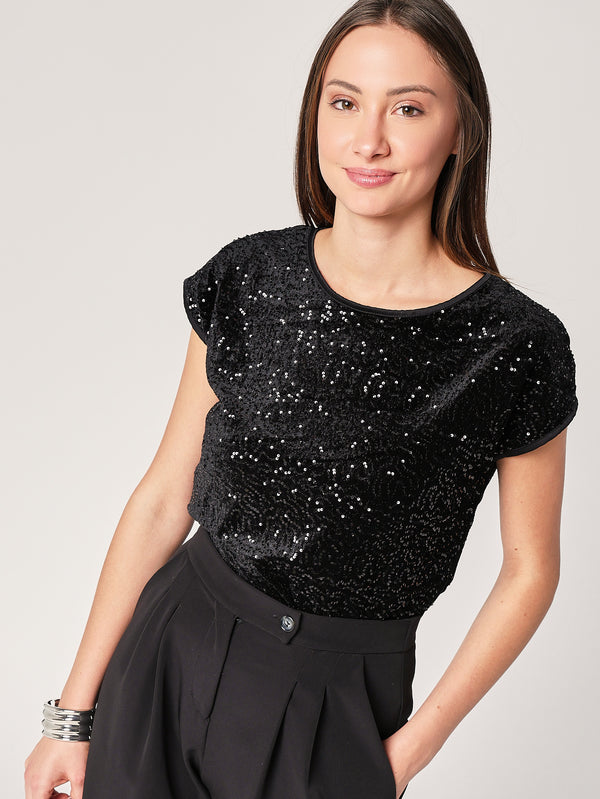 Maglia con paillettes