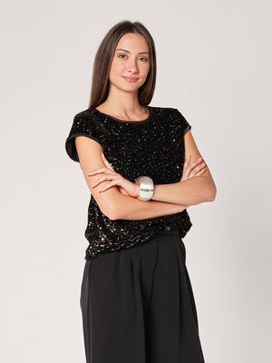 Maglia con paillettes