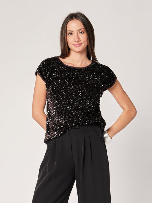 Maglia con paillettes
