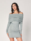 Abito maglia collo fascia
